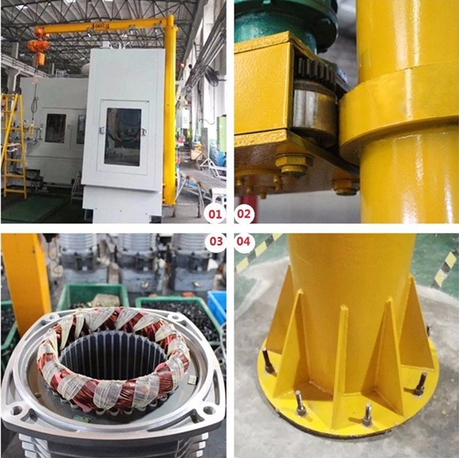 Столбец установил кран кливера штендера Slewing постамента пола подъема крана кливера 2 тонн