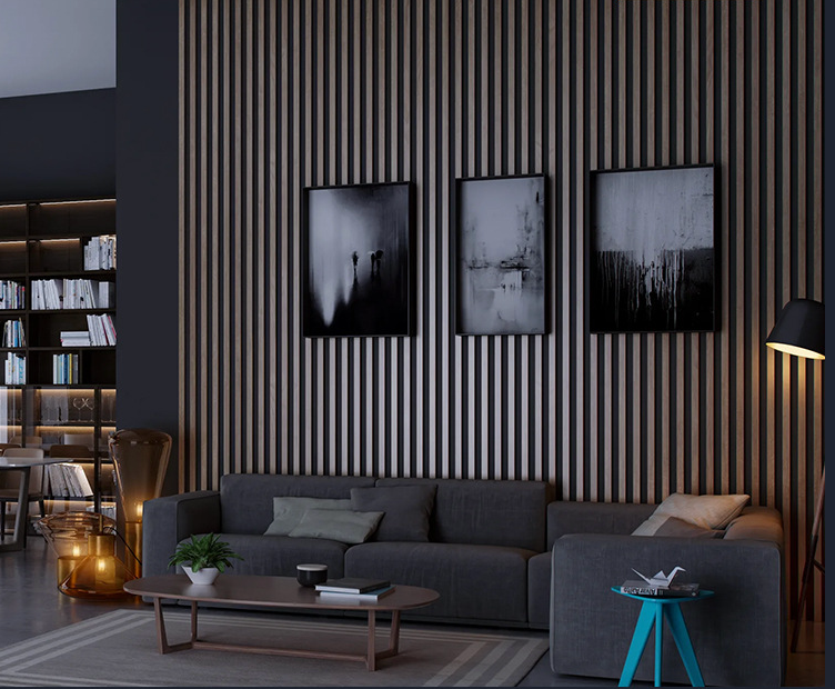 Modern Acoustic Wall Panels Solid Wood Acoustic Foam Acoustic Slat Wood Wall
