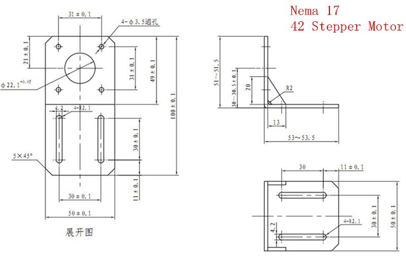 Крепежная деталь места кронштейна Stepper мотора NEMA17 NEMA23 алюминиевая фиксированная