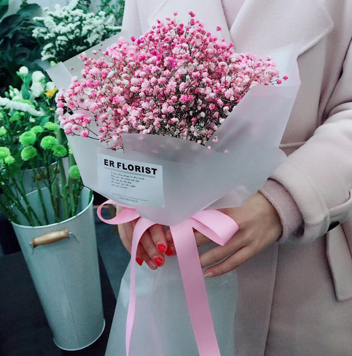 Корейская просвечивающая пластиковая упаковочная бумага подарка букета для упаковки цветка