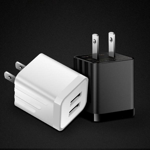 ABS Cell Phone Charger Adapter / Dual USB Fast Charging Wall Adapter For Samsung A21