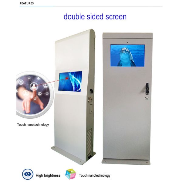 Nano Touch Foil Outdoor Touch Screen Kiosk 22 Inch Digital Advertising Screens