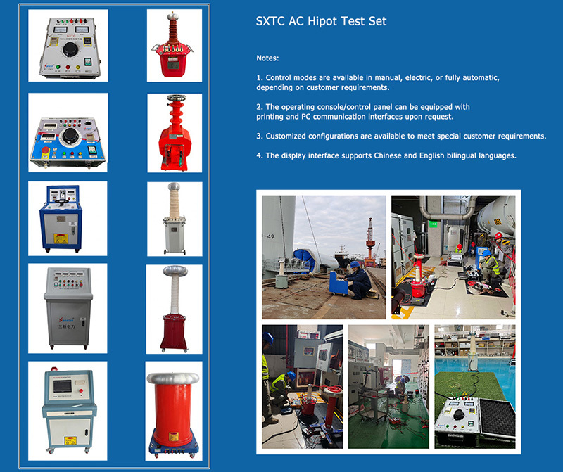 Power Frequency Withstand Voltage Test System AC Hipot Tester Machine For Electrical Insulation Testing