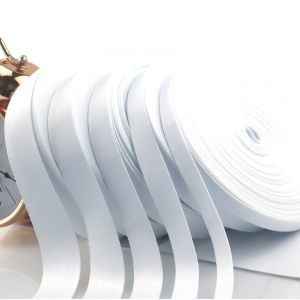 20mm 25mm 100% Polyester 100 Meters Blanks Sublimation White Ribbon For Lanyard