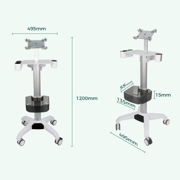 Yonker High Quality Medical Tablet Trolley Hospital Portable Ultrasound Trolley Cart Medical Trolley Stand