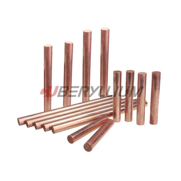Barra redonda 8x500mm do cobre do berílio C17500 para o equipamento de soldadura da resistência