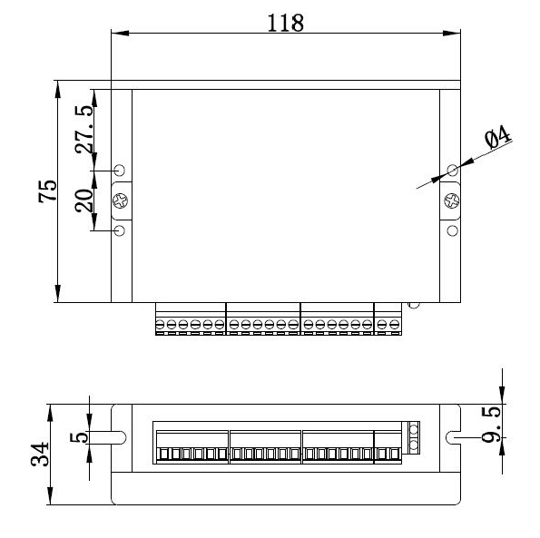 Кодировщик 2nm набора 1000PPR сервопривода системы Stepper мотора короткозамкнутого витка Nema 23 гибридный