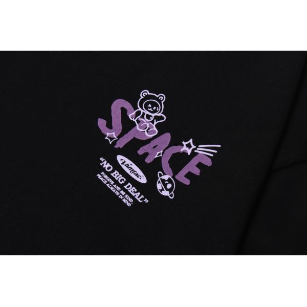 Short Sleeve Unisex Men's T-Shirt Cotton Cartoon Letter Print with Breathable Fabric