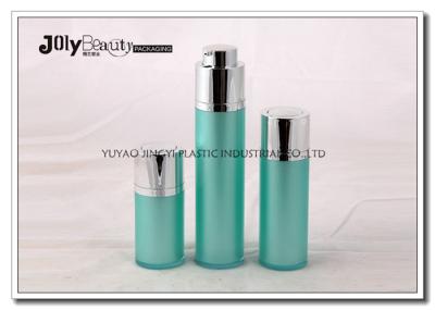 Green Rotatable Airless Plastic Cosmetic Bottles Acrylic For Cream 15ml