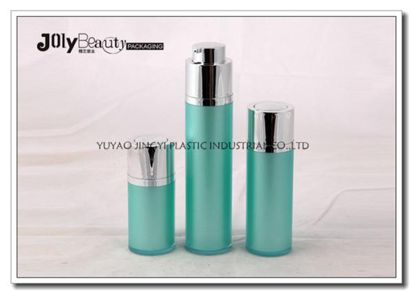 Green Rotatable Airless Plastic Cosmetic Bottles Acrylic For Cream 15ml