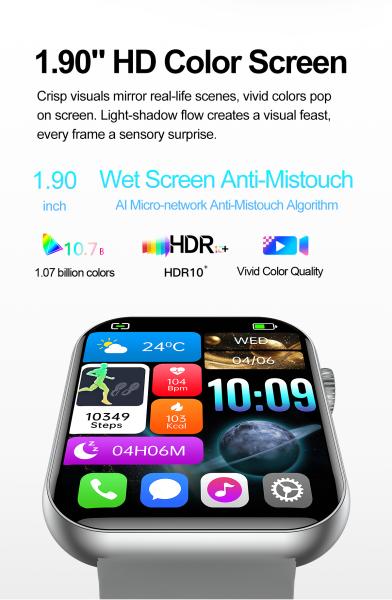 HW92 Homme d'affaires Smart Watch Reloj Intellectuel Pouls du cœur Smartwatch