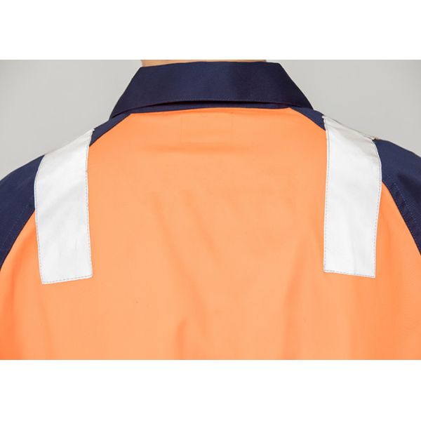 Double Stitching Safety Work Clothes High Visable Orange Jacket Bib Pants Suit