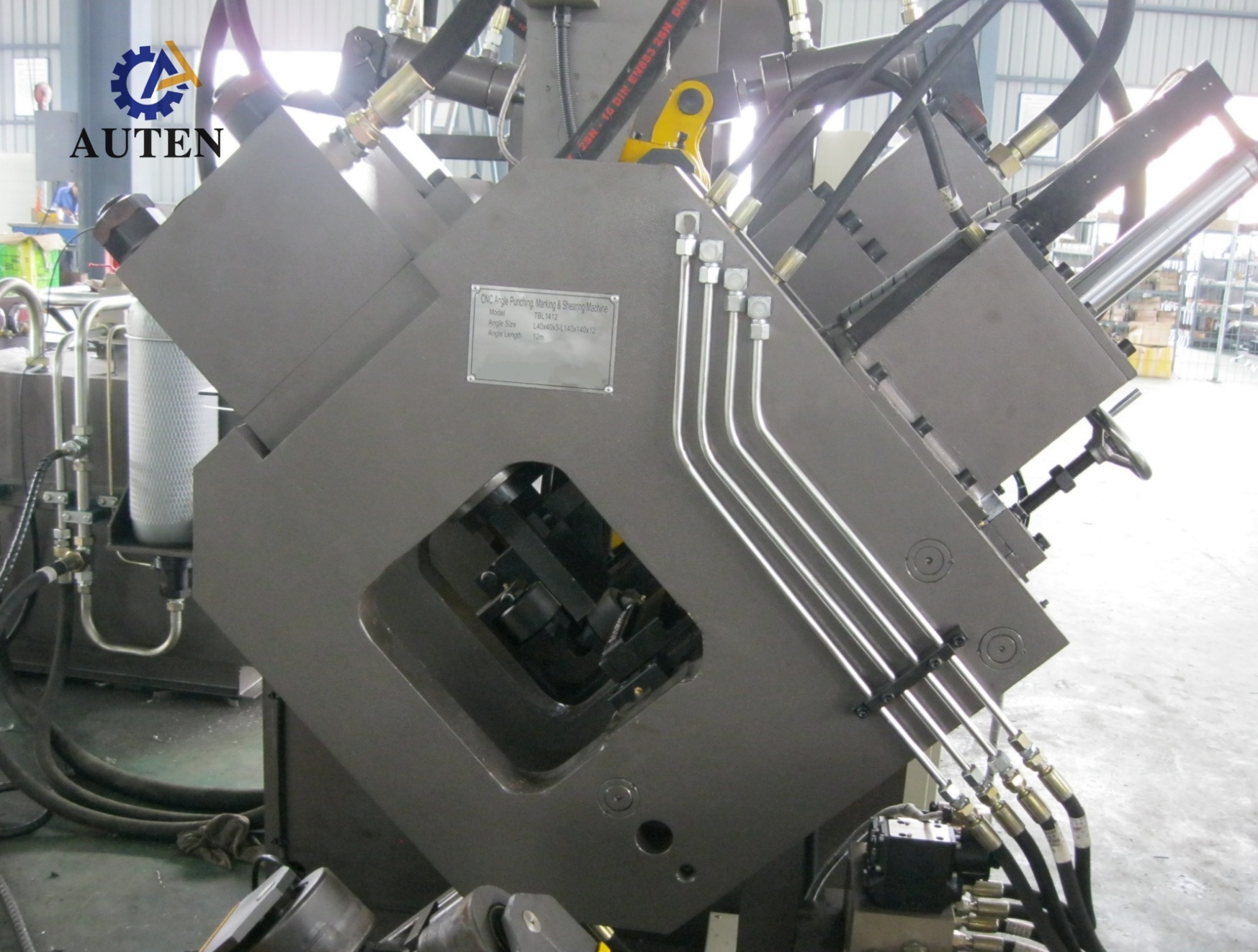 JNC Series CNC Angle Punching Marking Shearing Machine 4 Group Of Marking Letters