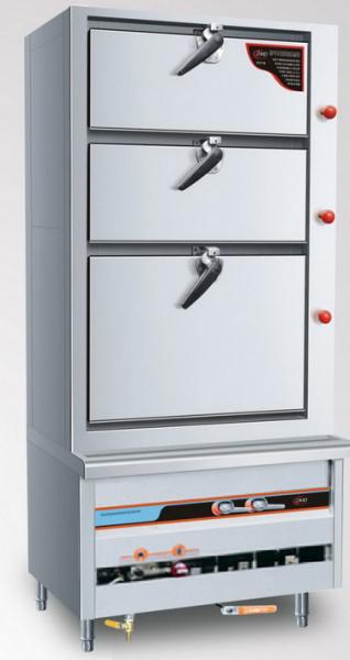 Navios comerciais da cozinha do gás de escorvamento automático três portas #304 de aço inoxidável