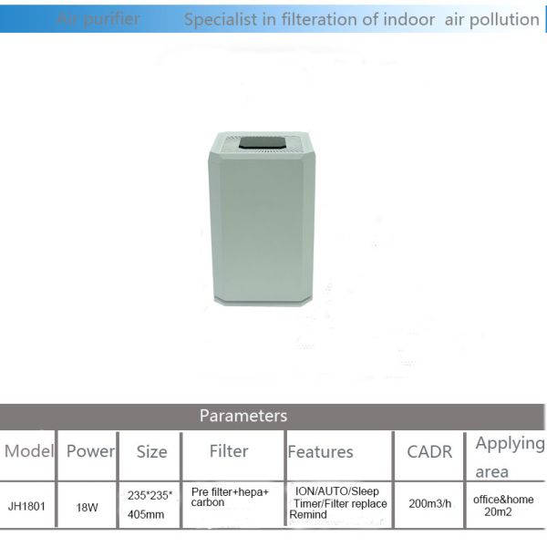 1500hours 235*235*405mm Ultra Hepa Air Purifier