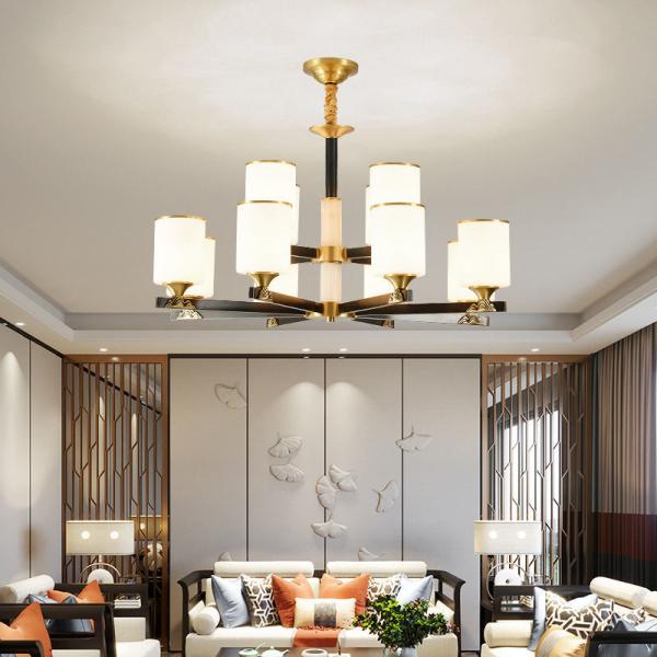 Large Luxury Dining Room Chandelier Lighting , Round Living Room Pendant Lamp
