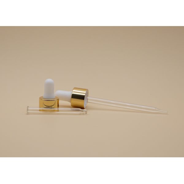 18 / Compte-gouttes de l'huile 410 essentielle, compte-gouttes en verre de collier d'or pour les huiles essentielles