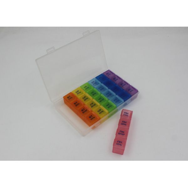 Multifunctional One Month Plastic Pill Box Drug Container For Family