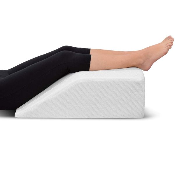 Velvet Wedge Pillow for Leg Elevation and Pain Relief Memory Foam Leg Support Pillow