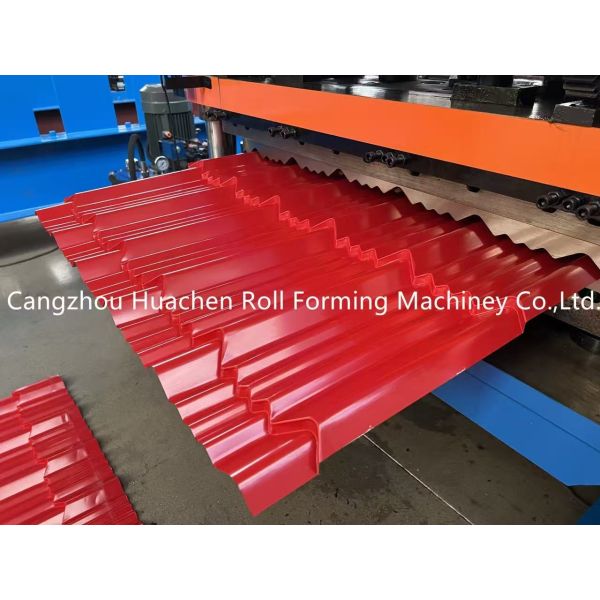 4 KW Hydraulic Cutter Glazed Tile Roll Forming Machine with 1200mm Coil Width and 12 Stations Roller