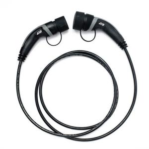 Black 16A 3 Phase 5m Type 2 To Type 2 Cable TPU Material TUV Certification