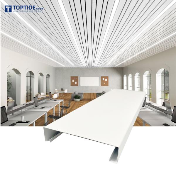 Easy Install Strip Ceiling Sound Absorption Durability Fireproof