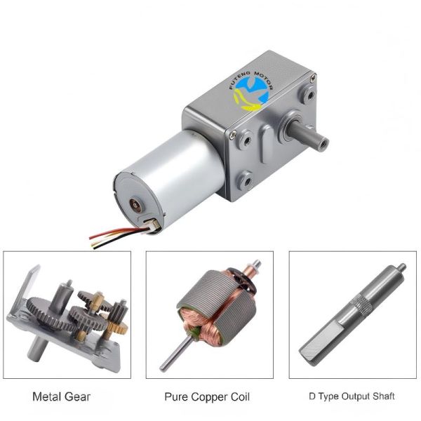 FT-46SGM2430 DC Brushless Worm Gear Motor Speed Adjustable Reversible Gear Motor