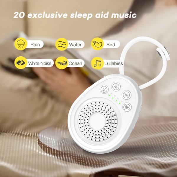 Portable White Noise Machine with 20 Soothing Sounds for Baby and Adults