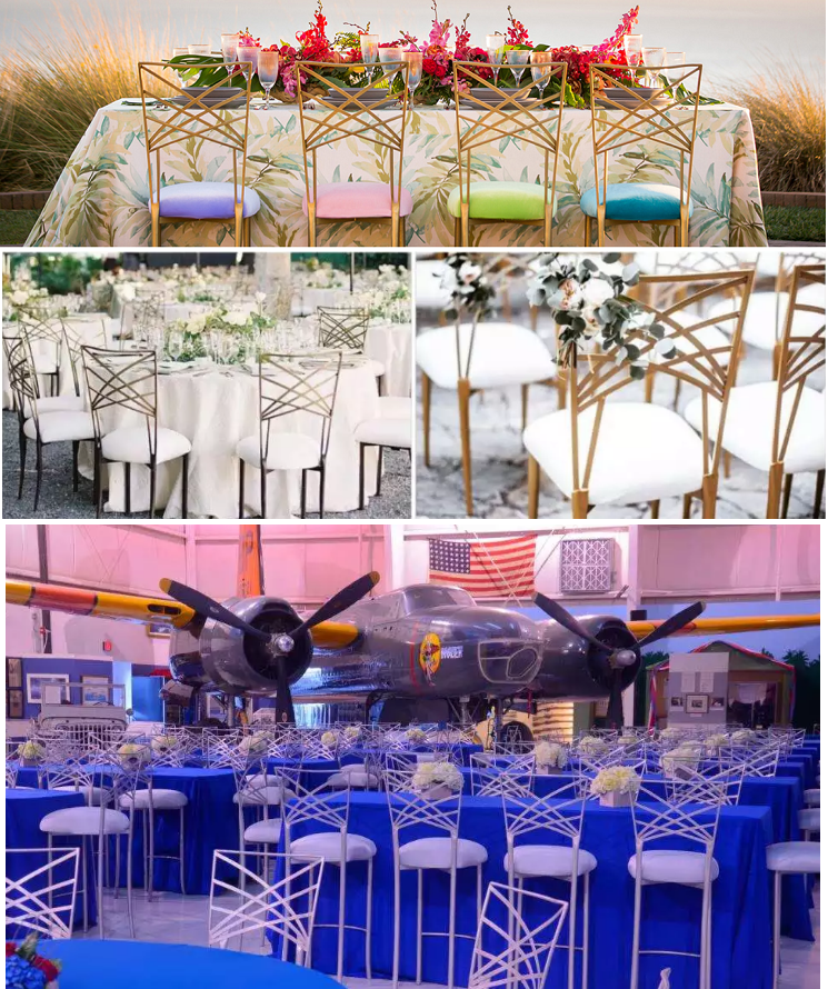 Wedding Party Event Iron metal frame Chameleon Chair Bar chair Barstool