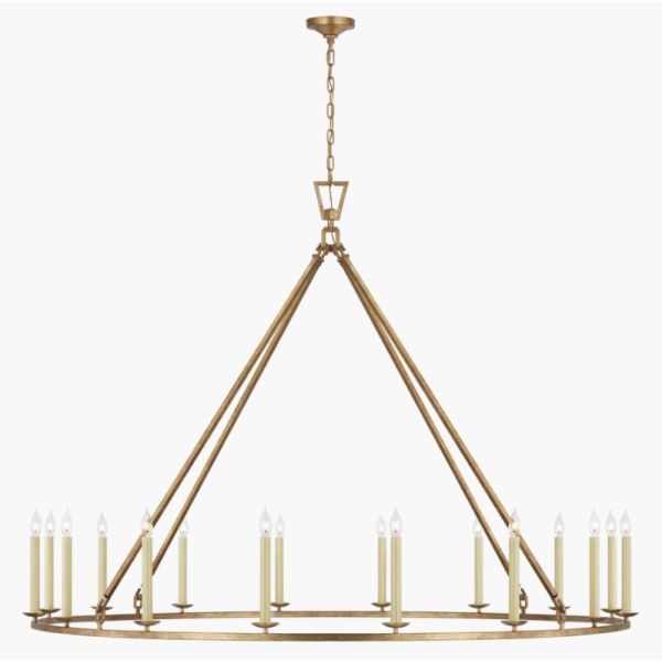 CHC 5276 Darlana Grande Single Ring Chandelier Polished Nickel / Aged Lron / Gilded Iron / Antique-Bumished Brass