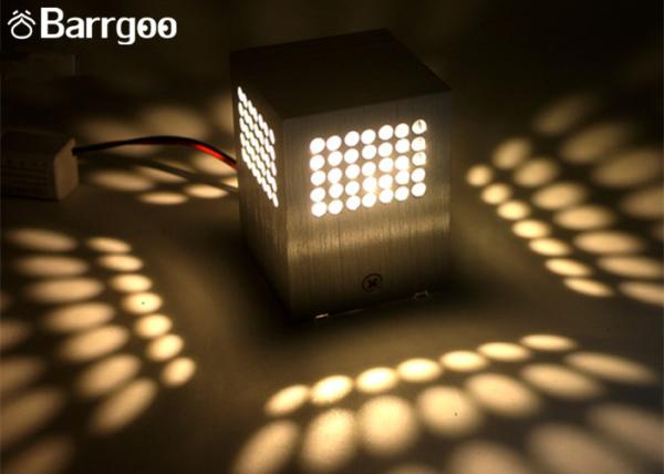 3W Decorative Aluminum Cube LED Indoor Wall Lamp Colorful Shine 4 sides