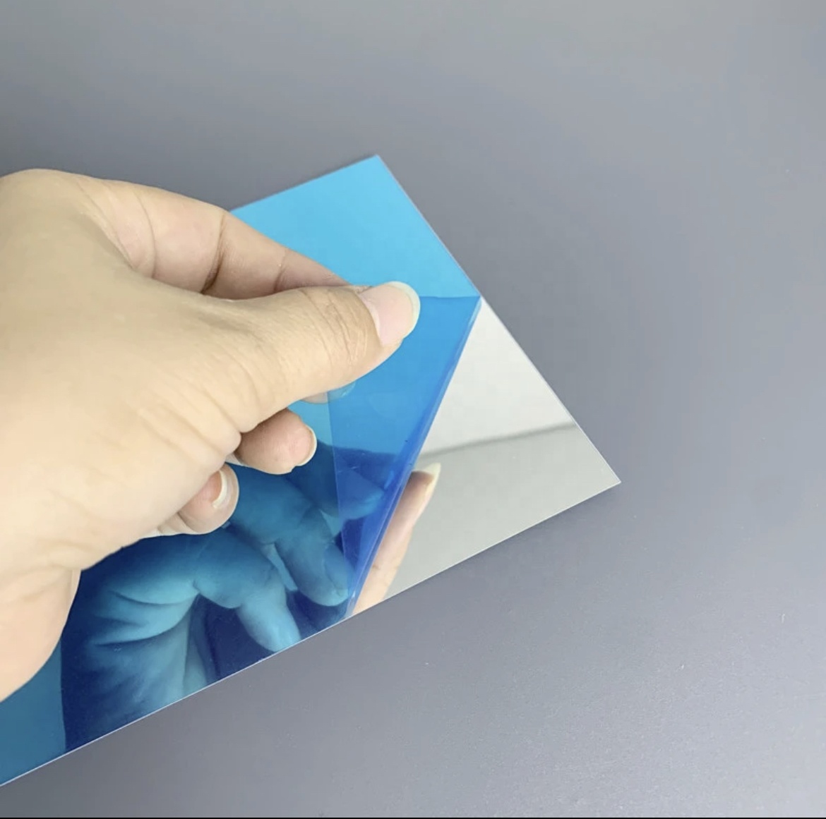 Flexible PET Mirror Film 0.11mm & 0.188mm High Brightness Self Adhesive Optional DIY Hand Cut Mirror Sheet For Craft Lamp Reflector Teaching Aids Custom Size Wholesale OEM