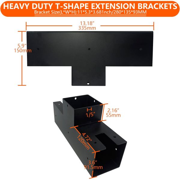 Настраиваемый набор для деревянных стендов из деревянной перголы с трехсторонними угловыми скобками и винтами