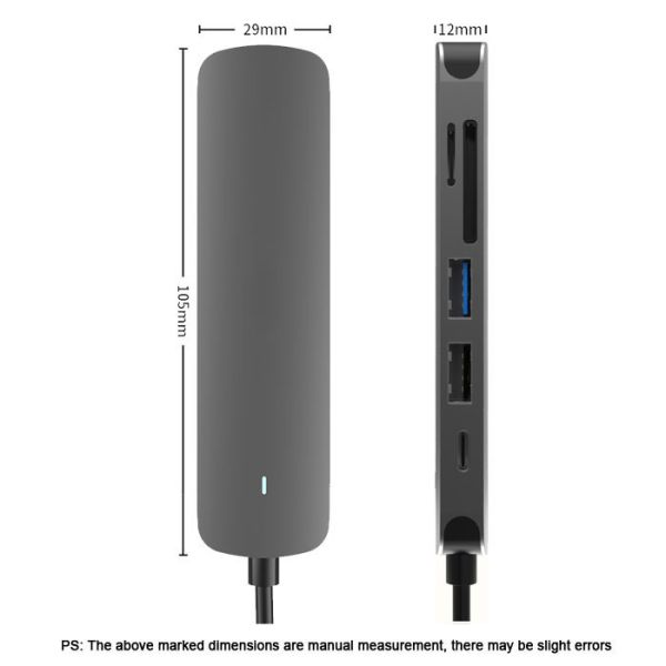 Переходник 5Gbps эпицентра деятельности HDMI USB c с читателем карты MicroSD TF