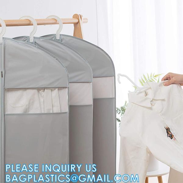 Carry On Garment Bag For Business Travel Canvas Leather Men Suit Cover, Non Woven Dust Cover Bags