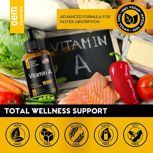 Factory supplement Vitamin A Drops Liquid for Eye Health Vision Health for daily support