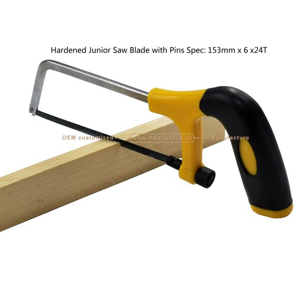 Hardened Junior Saw Blade with Pins Spec: 153mmx6x24T Cutting wood,Plastic,Low-hardness metal