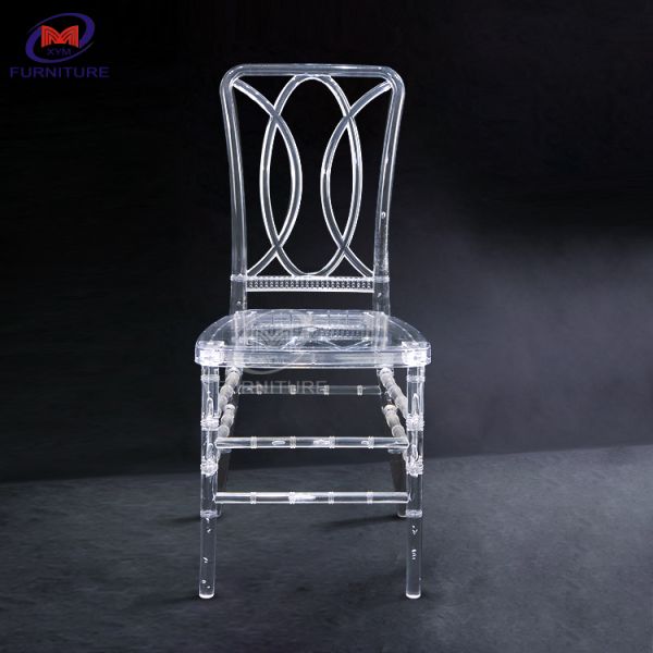 Clear Bulk Resin Chiavari Chair Mesh Back For Outdoor Wedding Event