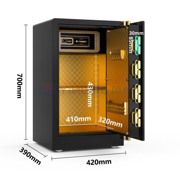 Biometric Fingerprint Lock Smart Home Safe Box H27.5IN YB/RS-70
