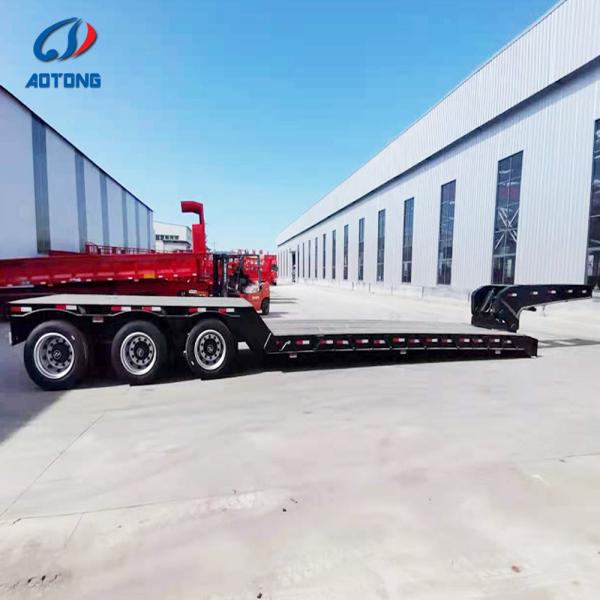 4 Axle Front Loading Lowbed Trailer with 12R22.5 Tyres and LED Lights