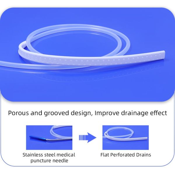 Medical-grade Perforated Silicone Flat Drains