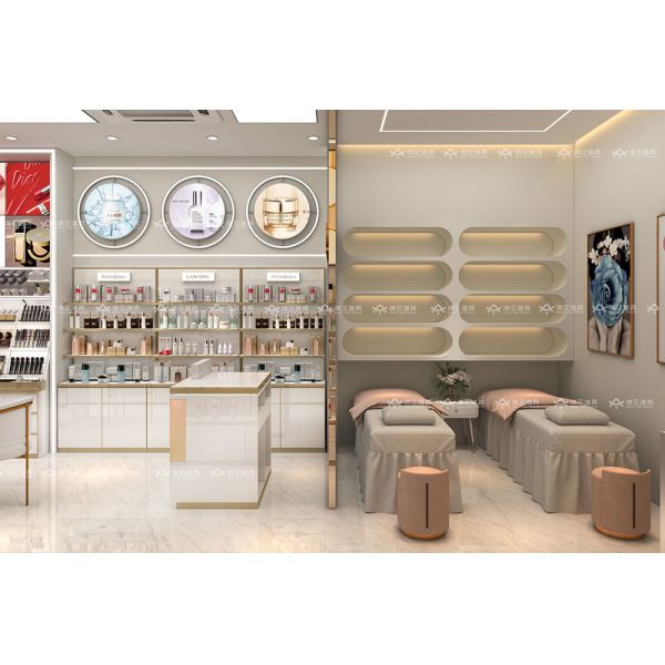 Skincare Jewelry Store Display Cabinets Rack Custom Retail Fixtures Interior Design