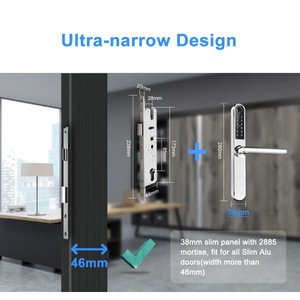 Тип карты нержавеющей стали РФИД замков супер тонкого отпечатка пальцев замков квартиры электронный