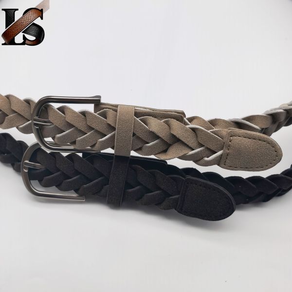 High Quality Woven Braided Leather Waist Belt Suit For Unisex  Braided Belts
