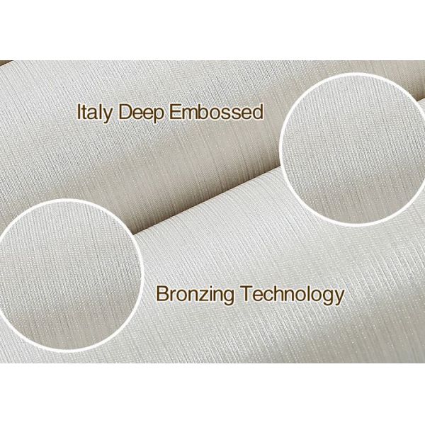 Waterproof Vinyl Grey Color Modern Removable Wallpaper for Administration