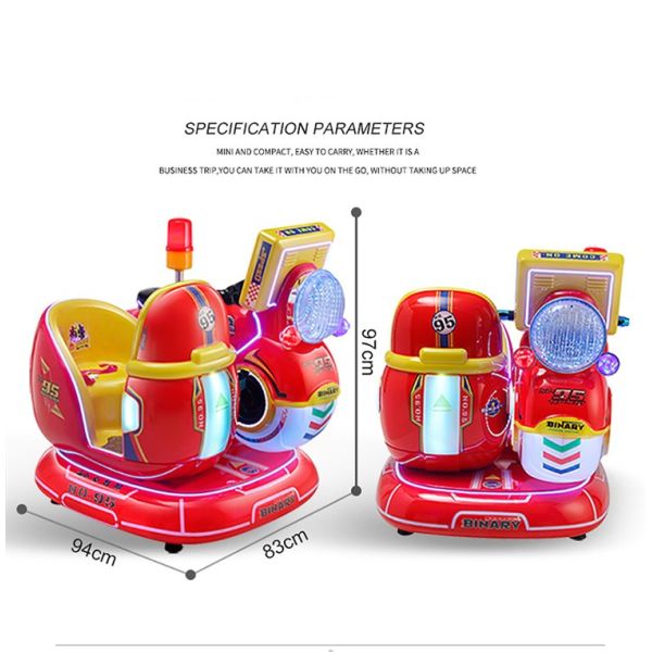 Fibra de vidro 3D jogos Kiddie Ride Car com 1 jogador de moeda pusher e design atraente