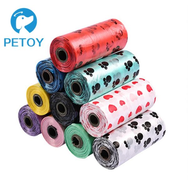 Bone Shape Plastic  Environmentally Friendly Dog Poop Bags Custom Printing