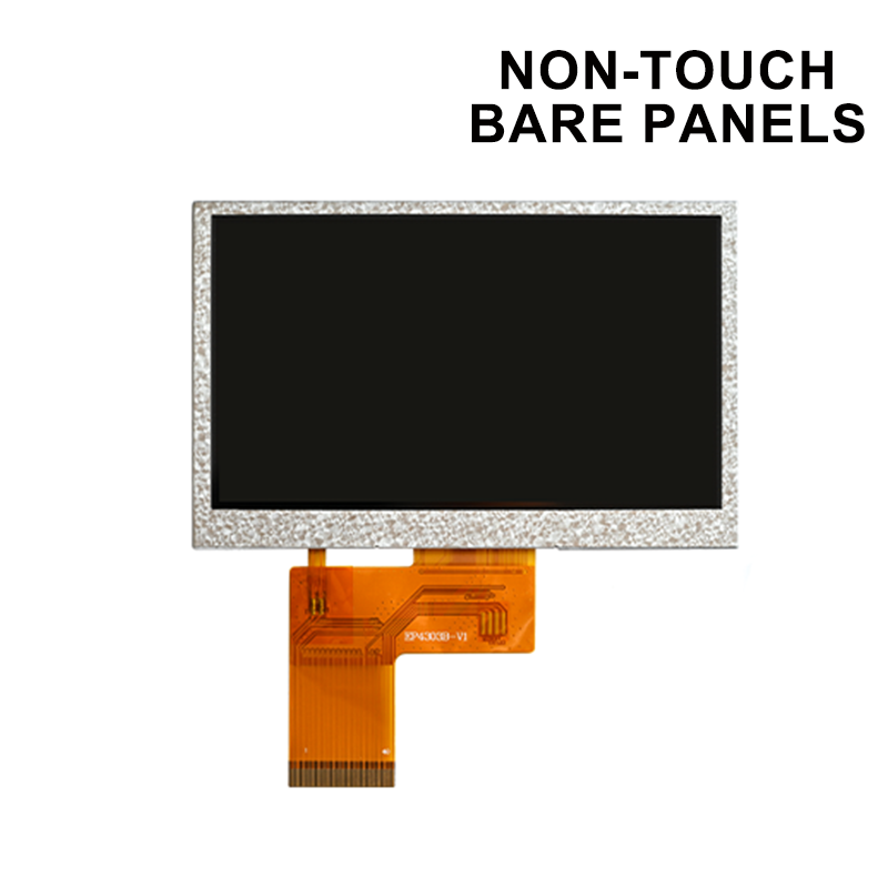 4.3-inch, NV3047-driven, 480×272 TFT high-definition display (bare panel), available in non-touch or touchscreen versions
