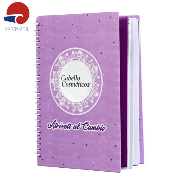 Hardcover Custom Planner Printing Purple A5 Spiral Planner Full Page Planning