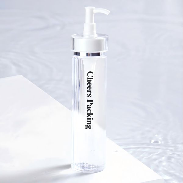 Bouteilles cosmétiques en PET de 140 ml pour lotion, huile essentielle avec pompe Bouteilles cosmétiques en PET en gros